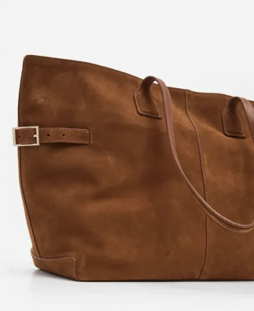 Flattered - Lesley tote bag, suede bourbon
