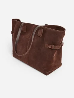 Flattered - Lesley tote bag, suede chocolate