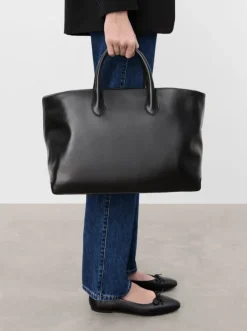 Flattered - Lola tote bag leather, black