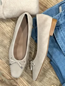 Flattered - Monica ballerinat, sand suede