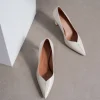 Flattered - Rose leather korkokengät, creme