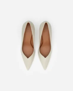 Flattered - Rose leather korkokengät, creme