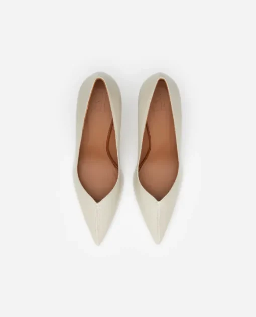 Flattered - Rose leather korkokengät, creme