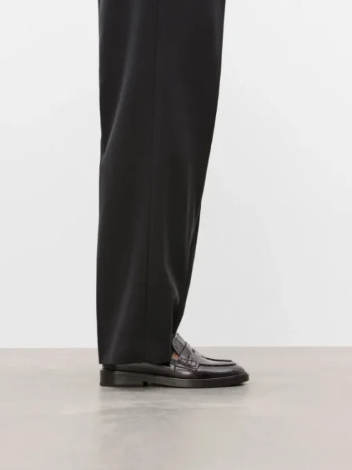 Flattered - Sara nahkaloaferit, patent burgundi