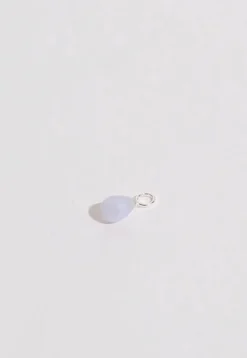 Gauhar - Blue Lace Agate Drop riipus, hopea