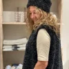 Gauhar - Faux fur tekoturkishattu, black