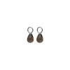 Gauhar - Lisäosat Smoky Quartz Drop, hopea