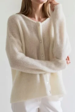 Gauhar - Mohair neuletakki, white