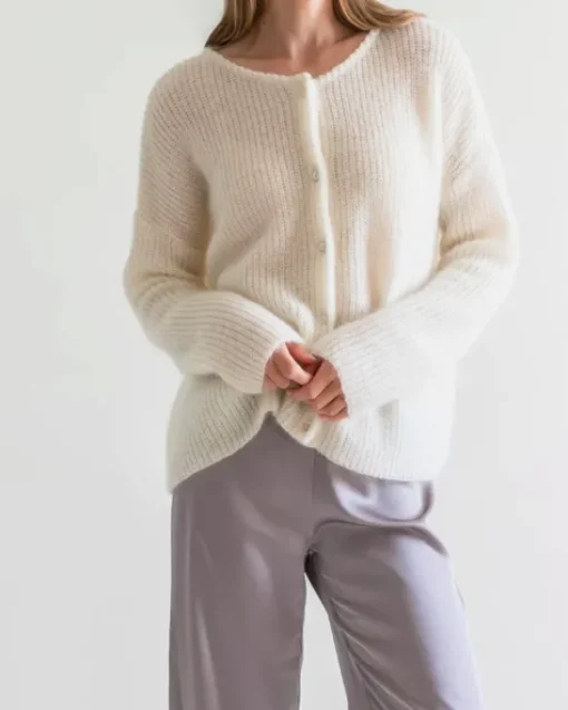 Gauhar - Mohair neuletakki, white