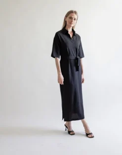 Gauhar - Pique mekko, black