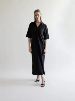 Gauhar - Pique mekko, black