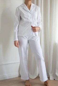 Gauhar - puuvillainen pyjama, valkoinen
