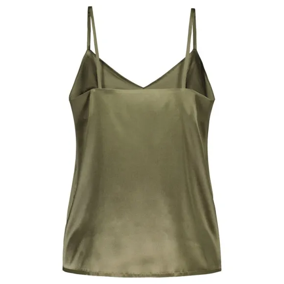 Gauhar - silkkitoppi v-neck, green