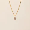 Gauhar - Smoky Quartz Drop riipus, kulta