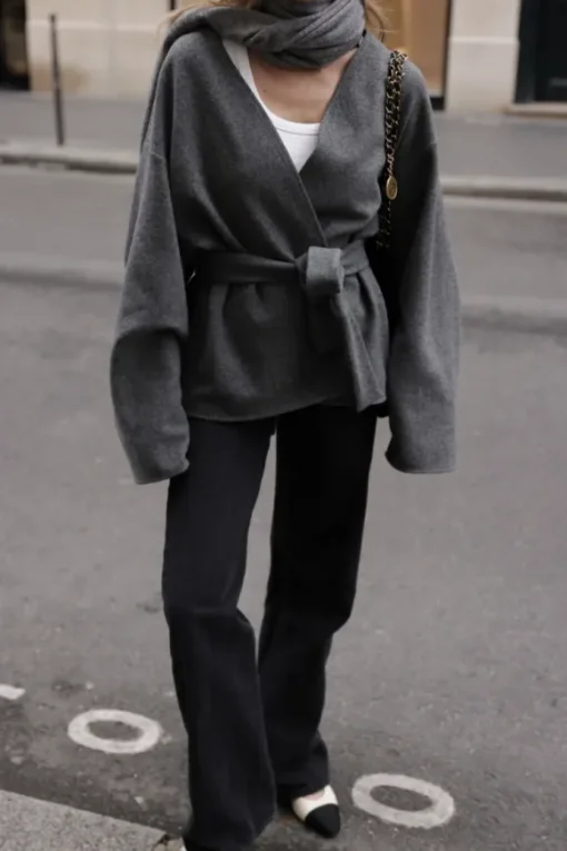 Gauhar - Wool kietaisutakki, grey