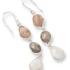 Granted Peach Moonstone Labradorite Moonstone SP korvakorut