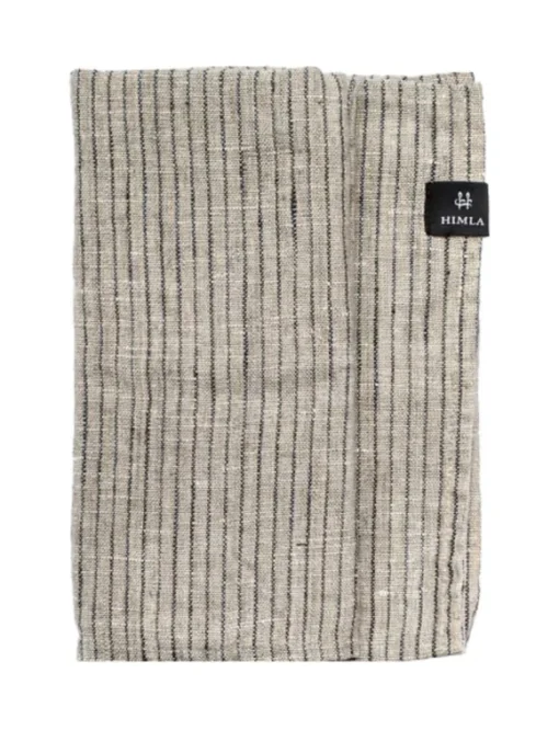 Himla - raidalliset pellavaservetit (4pl), kohl/natural