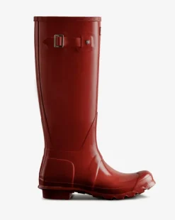 Hunter Original Tall Gloss Boot, Military red