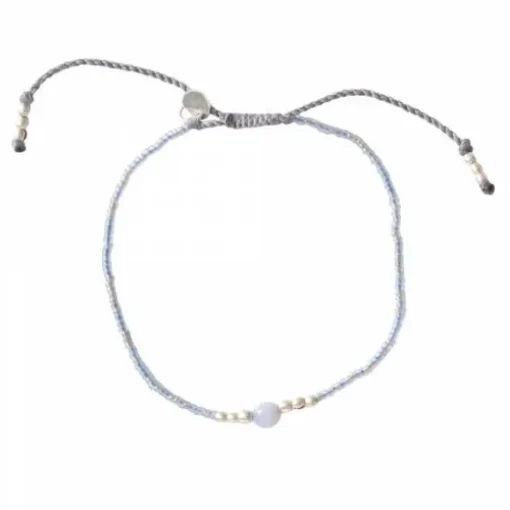 Iris rannekoru Blue Lace Agate, silver