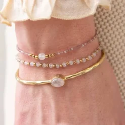 Iris rannekoru Rose Quartz, gold
