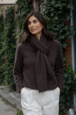 Karlee cashmere neule, dark chocolate