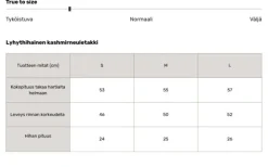 Karlia lyhythih cashmere neuletakki, dark chocolate