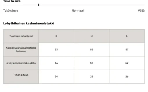 Karlia lyhythih cashmere neuletakki, dark chocolate