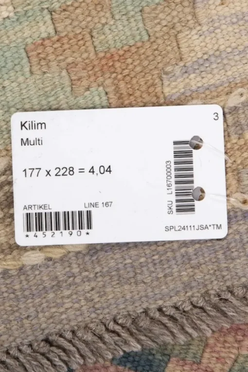 Kelim matto, multi #601 / 177 x 228 cm