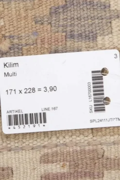 Kelim matto, multi #602 / 171x228cm