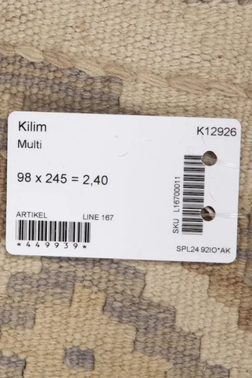 Kelim matto, multi custom #622 / 98x245cm