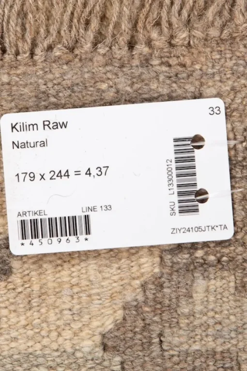Kelim matto, natural #614 / 179 x 244 cm