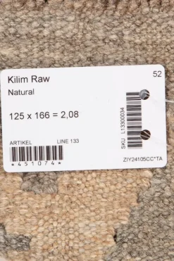 Kelim matto, natural #610 / 125x166cm