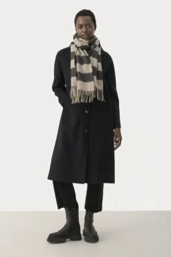 Kitha huivi villaa, black stripe