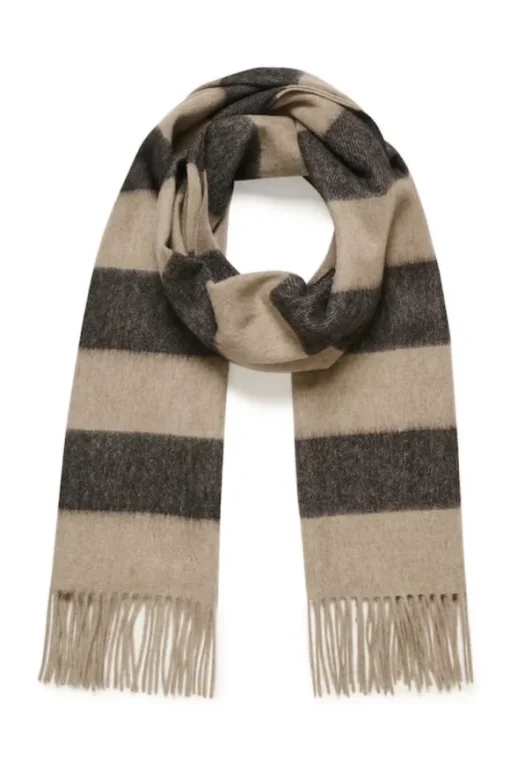 Kitha huivi villaa, black stripe