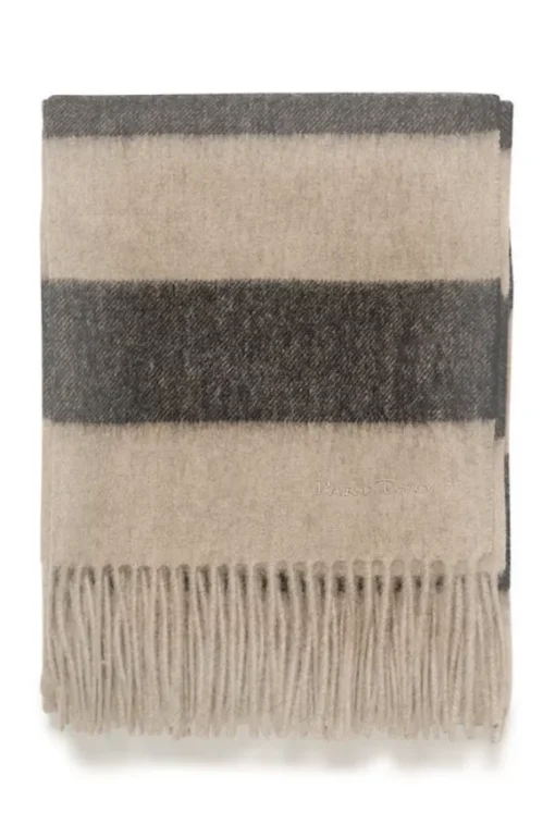 Kitha huivi villaa, black stripe