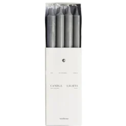 Kruunukynttilä 8-pack, grey