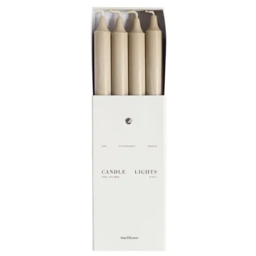 Kruunukynttilä 8-pack, sand