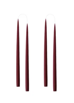 Kruunukynttilä pitkä 35cm, light bordeaux