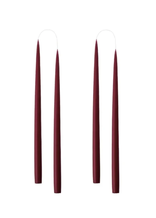 Kruunukynttilä pitkä 35cm, light bordeaux