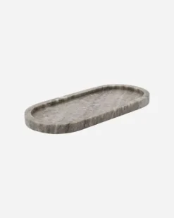 Meraki - marmoritarjotin 28cm, oval beige