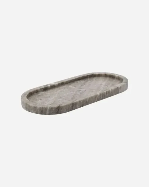 Meraki - marmoritarjotin 28cm, oval beige