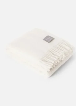 Mohair torkkupeitto, Reflection White