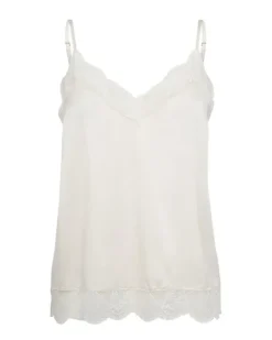 Mos Mosh - Ditte Silk Lace Singlet, ecru