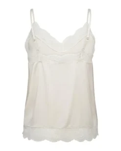 Mos Mosh - Ditte Silk Lace Singlet, ecru