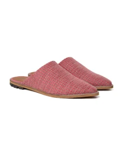 Mos Mosh - Doha Raffia Flat pistokkaat, camellia rose