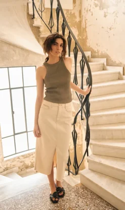 Mos Mosh - Mella pitkä farkkuhame, nature