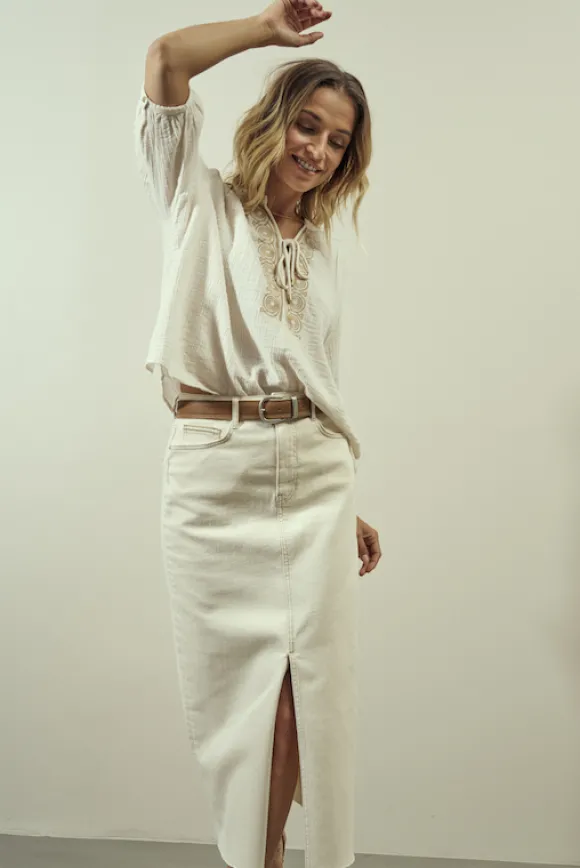 Mos Mosh - Mella pitkä farkkuhame, nature