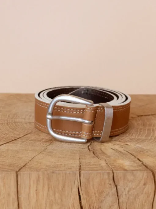 Mos Mosh - Stitch nahkavyö, cinnamon swirl