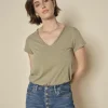Mos Mosh - Tulli Basic t-paita v-kaulus, mermaid