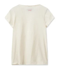 Mos Mosh - Tulli Basic t-paita v-kaulus, ecru